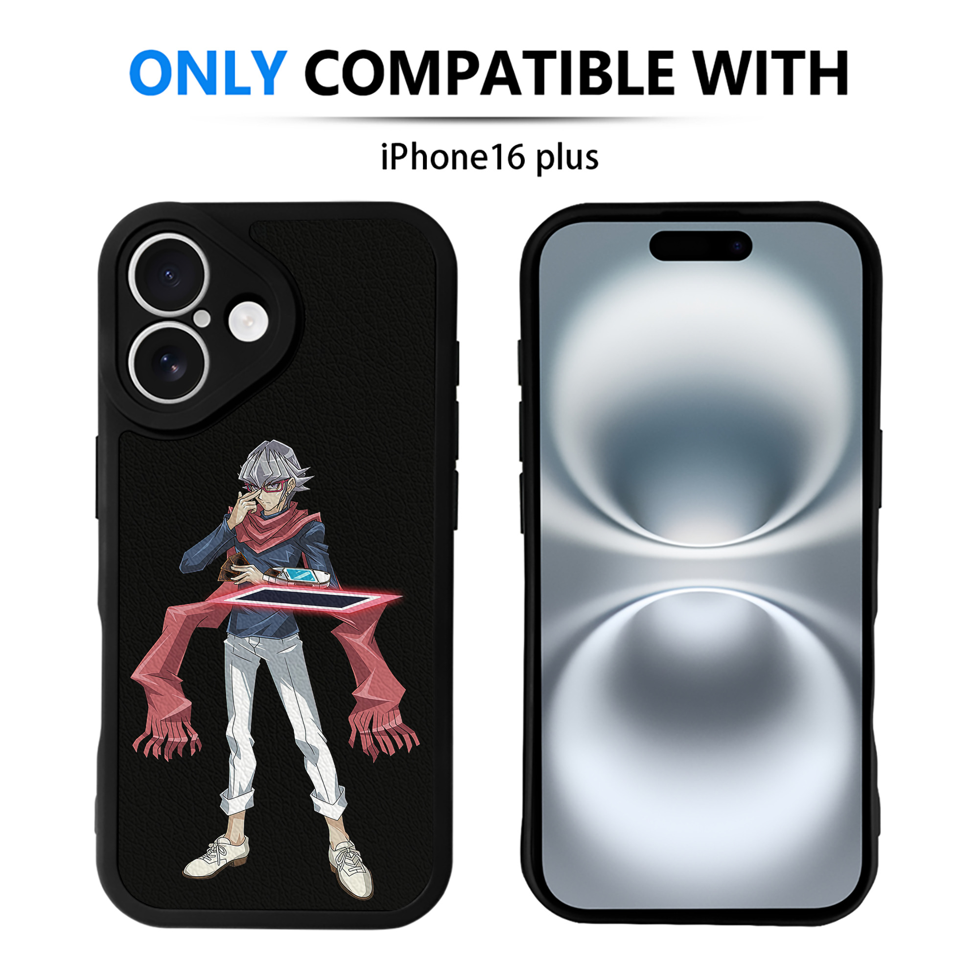 遊☆戯☆王 Yu-Gi-Oh! 【iPhone 16シリーズ対応】シリコンスマホケース（レザー調） 材質：シリコン